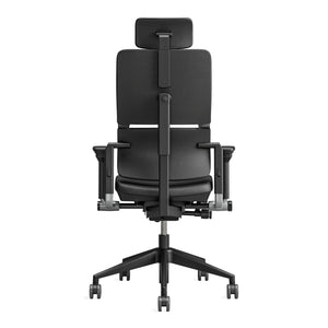 Mit Kopfstütze / Europe Leather Schwarz 0273