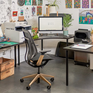 Ohne Kopfstütze / Intermix Schwarz KR08+Matte Brass 4B22