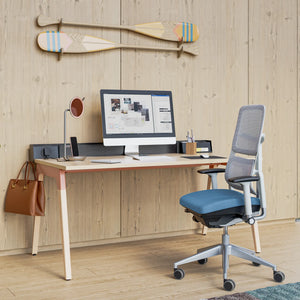 Ohne Kopfstütze / Grid Möwengrau KR05/Era Kobalt CSE42