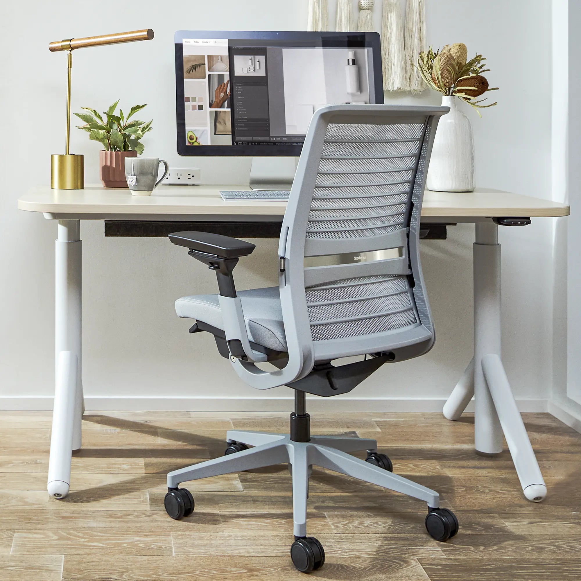 Ohne Kopfstütze / 3D Microknit Möwengrau 5T31/ Era Blauer Nickel CSE39