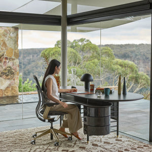 Ohne Kopfstütze / Intermix Schwarz KR08+Matte Brass 4B22