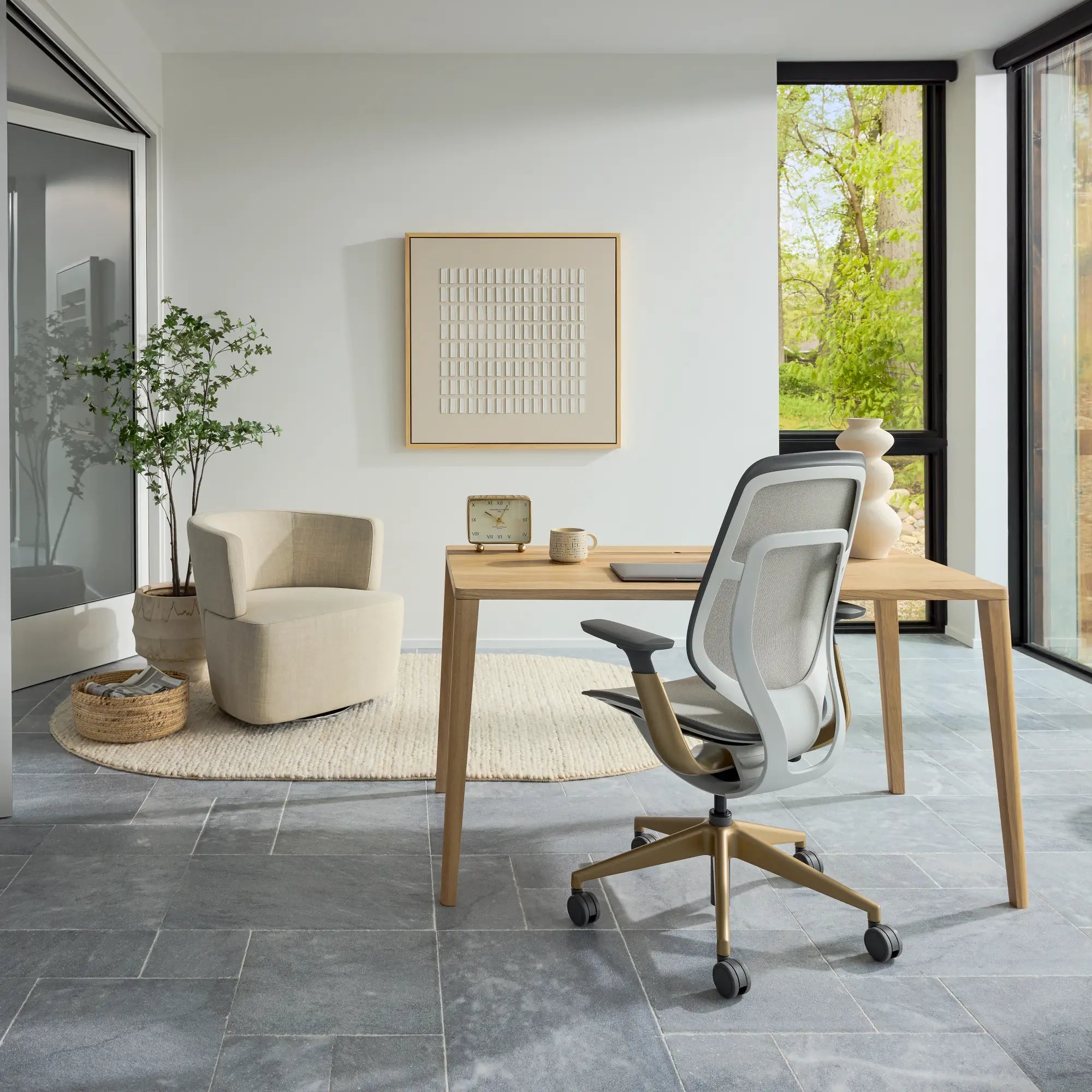 Ohne Kopfstütze / Intermix Schwarz KR08+Matte Brass 4B22