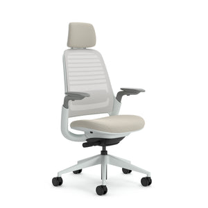 Mit Kopfstütze / 3D Microknit Möwengrau 5T31/Era Hellbeige CSE01