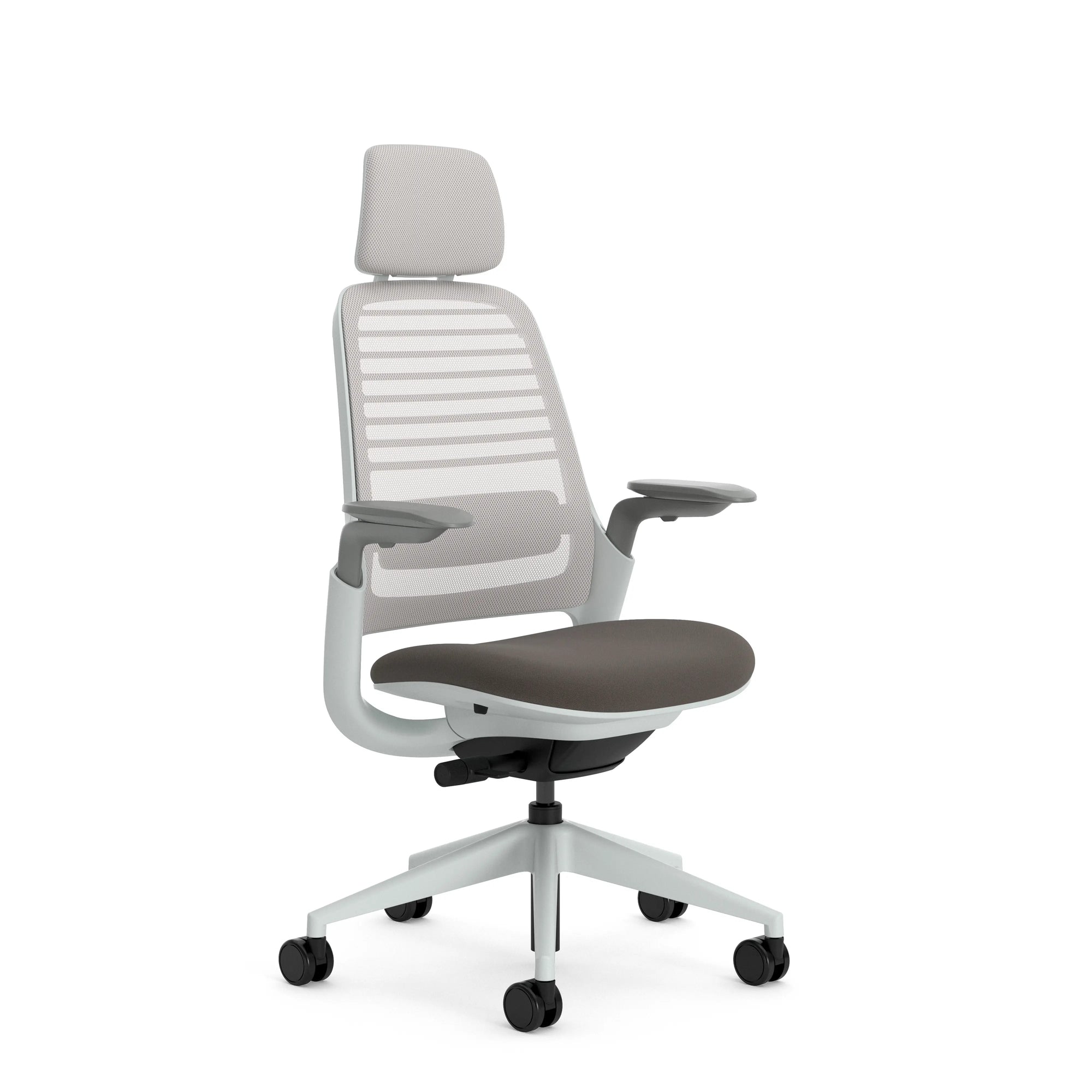 Mit Kopfstütze / 3D Microknit Möwengrau 5T31/Atlantic AT33