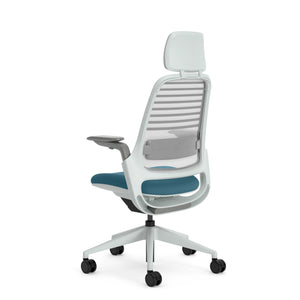 Mit Kopfstütze / 3D Microknit Möwengrau 5T31/Atlantic AT38