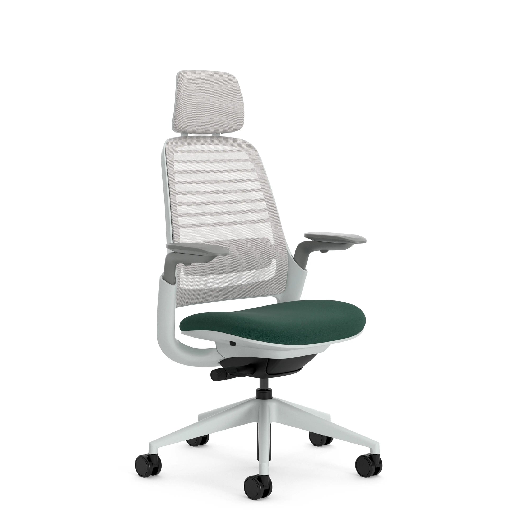 Mit Kopfstütze / 3D Microknit Möwengrau 5T31/Atlantic AT38