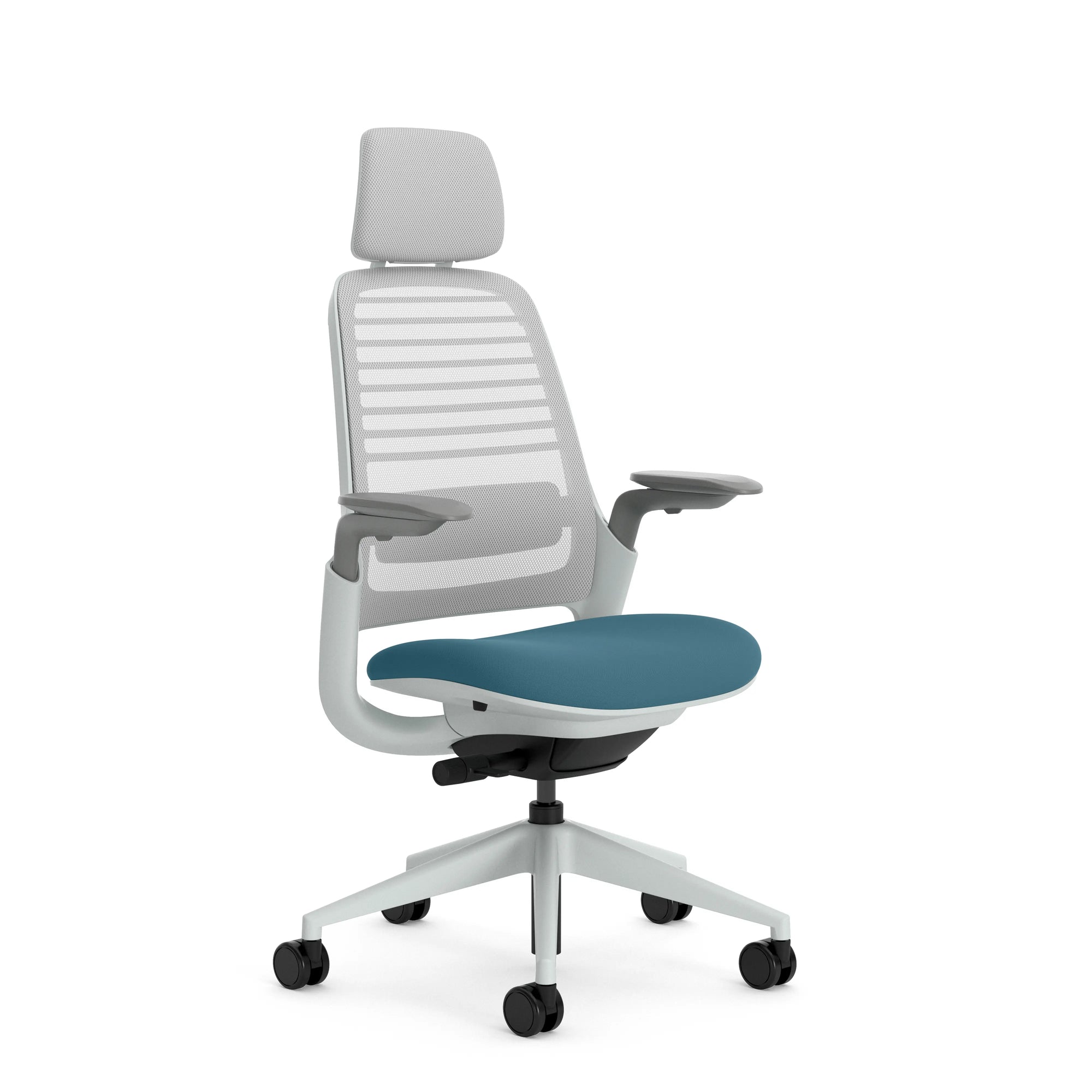 Mit Kopfstütze / 3D Microknit Möwengrau 5T31/Atlantic AT38