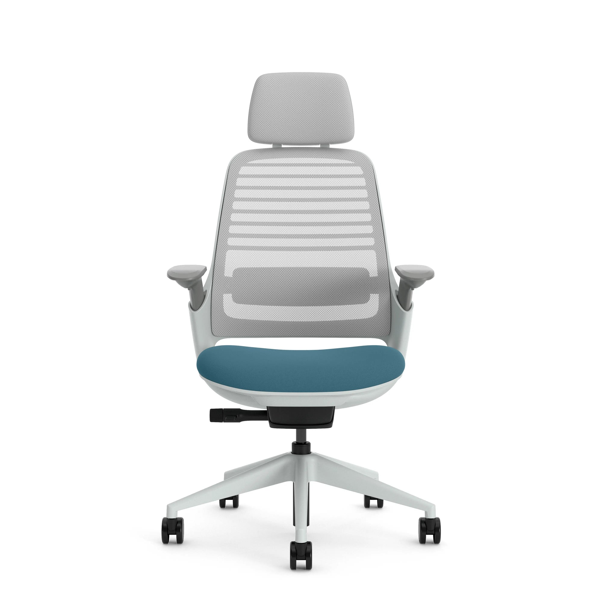 Mit Kopfstütze / 3D Microknit Möwengrau 5T31/Atlantic AT38