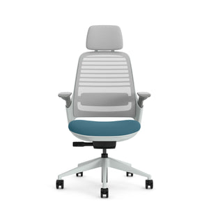 Mit Kopfstütze / 3D Microknit Möwengrau 5T31/Atlantic AT38