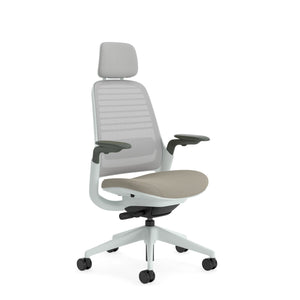 Mit Kopfstütze / 3D Microknit Möwengrau 5T31/Era Trüffel CSE02