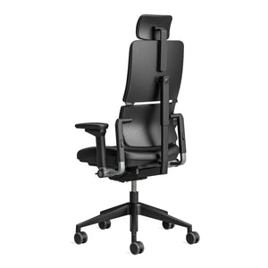 Mit Kopfstütze / Europe Leather Schwarz 0273